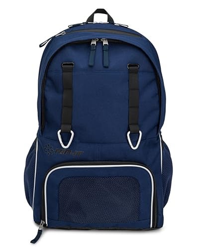 RIP-IT Women's Essentials Volleyball Backpack 2.0 - Mesh Ball Bag Included - Equipment Bag with Separate Shoe Compartment - Navy - Image 1