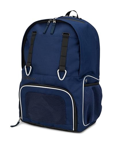 RIP-IT Women's Essentials Volleyball Backpack 2.0 - Mesh Ball Bag Included - Equipment Bag with Separate Shoe Compartment - Navy - Image 3