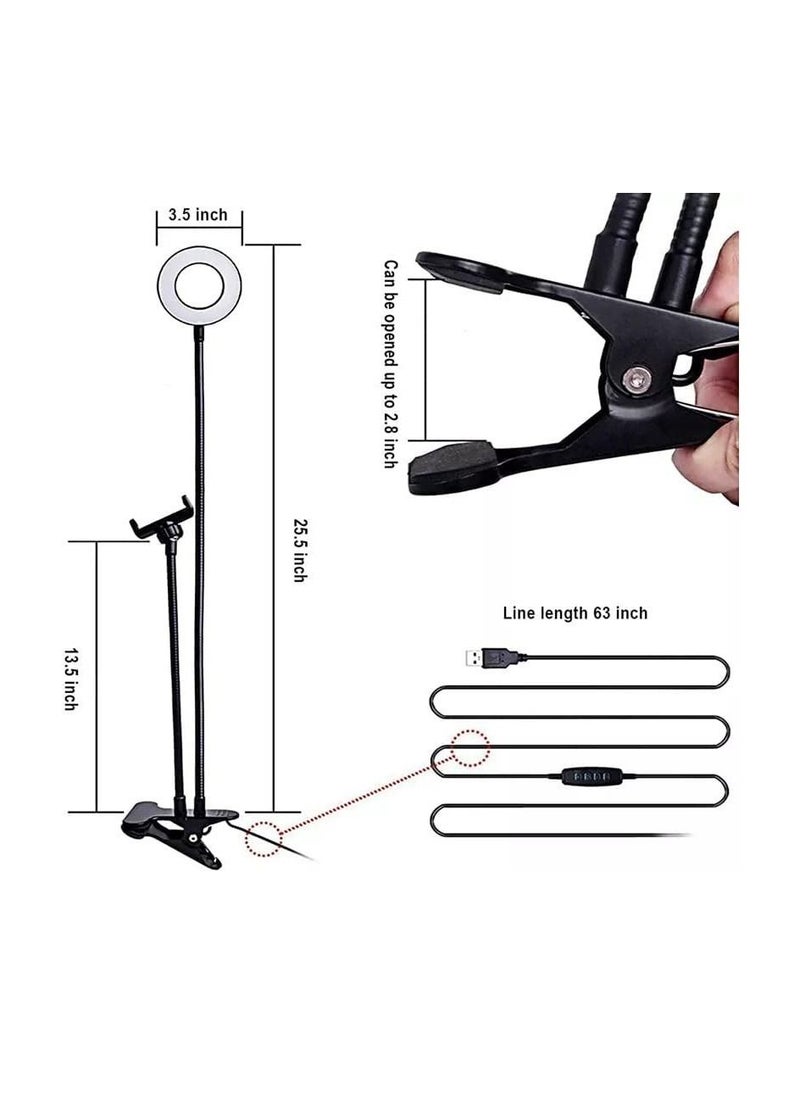 ELTRAZONE - Professional Live stream Selfie Ring Light with mobile Phone Holder Stand for Live StreamMakeup ,3-Light Mode, 10-Level Brightness & More Compatible with Universal Phone - Image 1