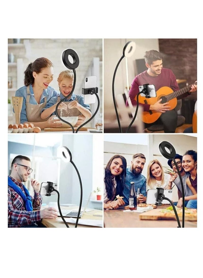 ELTRAZONE - Professional Live stream Selfie Ring Light with mobile Phone Holder Stand for Live StreamMakeup ,3-Light Mode, 10-Level Brightness & More Compatible with Universal Phone - Image 1