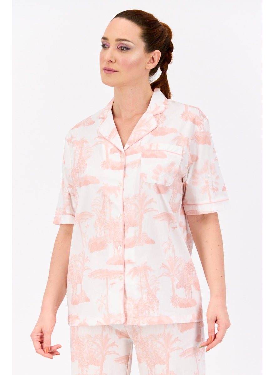 Marilyn Monroe - Women 2 Pcs All Over Print Top And Bottom Pajama Sets, Light Pink/White - Image 1