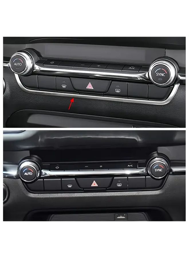 Silvery Central Control Air Conditioning Vent Outlet Cover Trim for Mazda 3 2019 2025 CX 30 2020 2025 - Image 4