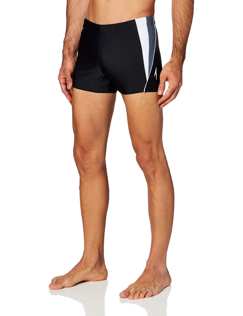 speedo Men's Swimsuit Square Leg Splice Black/Black - Image 1