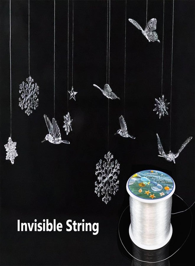 LUSTEMBER Clear Fishing Line 1640 ft, Invisible Fishing Line Nylon Cord for Hanging Balloons, Crafts, Picture Decorations, Bracelets, Necklaces, Jewelry Making Beading - Image 3