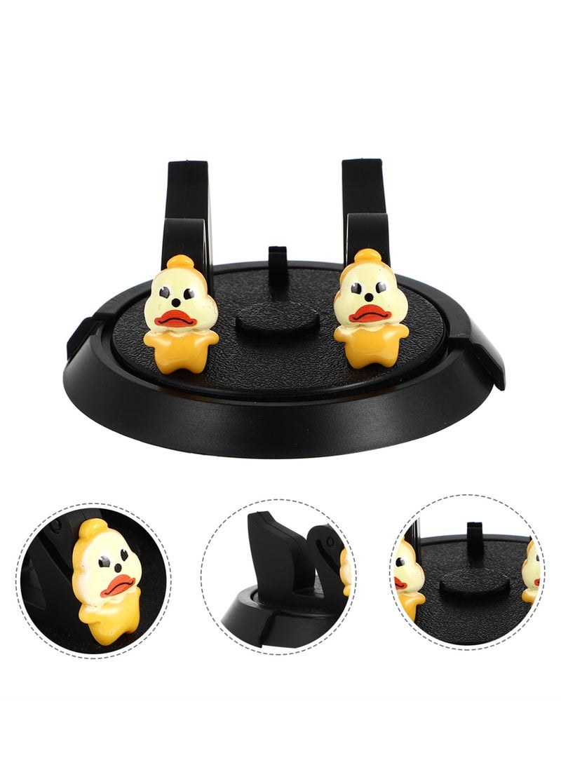 سيوسي حامل هاتف متعدد الوظائف للسيارة مزود بلوحة رقم للمواقف، حامل هاتف على لوحة القيادة للسيارة، قاعدة آمنة لتثبيت الهاتف في السيارة. - Image 2