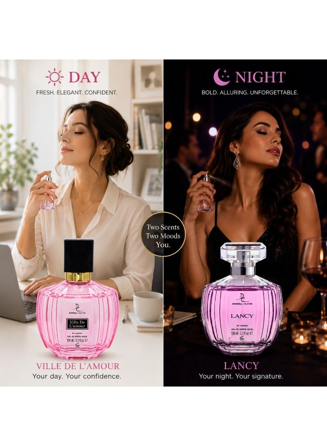 DORALL COLLECTION مجموعة عطر النساء من النهار إلى الليل - فيل دي لامور 100 مل + لانس 100 مل - Image 2