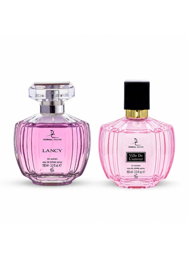 DORALL COLLECTION مجموعة عطر النساء من النهار إلى الليل - فيل دي لامور 100 مل + لانس 100 مل - Image 1