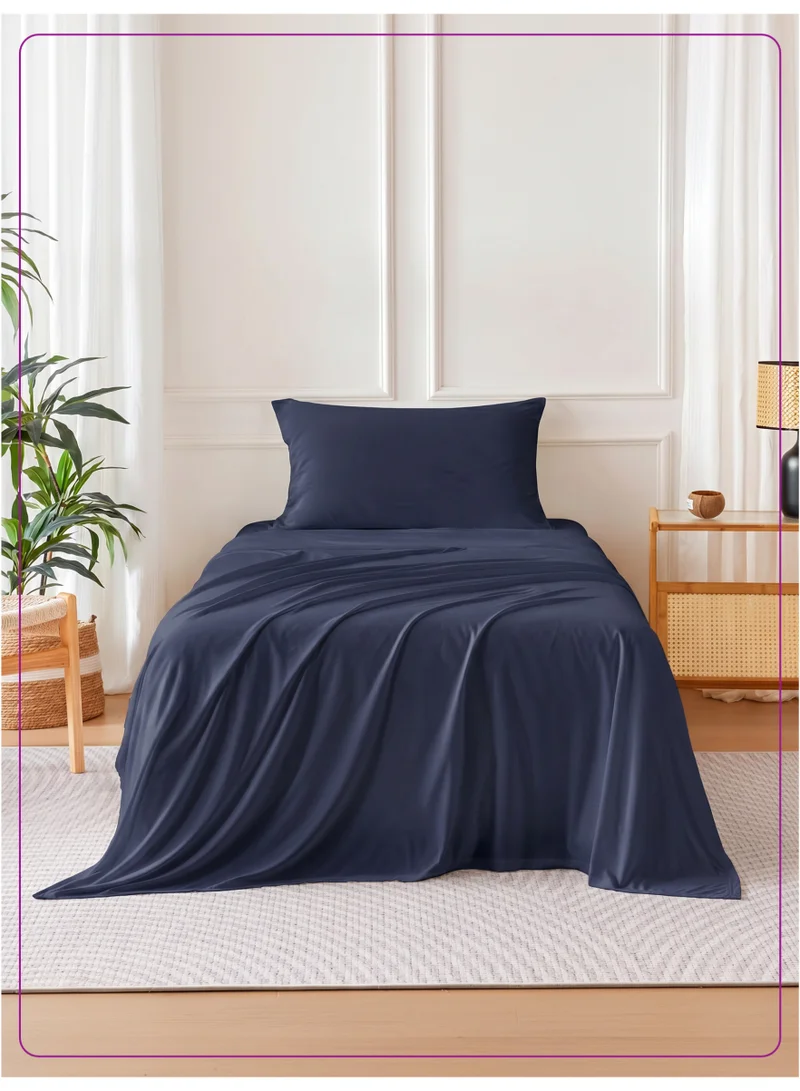 Donetella 3-Piece Twin Bed Sheet Set – Fits 120×200+30 cm – Ultra Soft Brushed Microfiber – Extra Deep Pocket, Secure Elastic All Around – 1 Flat Sheet, 1 Fitted Sheet & 1 Pillowcases, All-Season Comfort – Wrinkle & Fade Resistant, Hypoallergenic