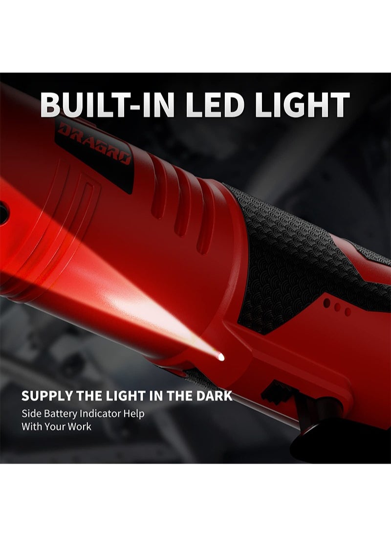Aikanbo 3/8" Extended Electric Ratchet Wrench, 18V Cordless Ratchet Wrench Power Electric Ratchet with 7 Sockets, 450 RPM Variable Speed Ratchet Wrench with 1 Pcs 2.0Ah Lithium-Ion Batteries & Fast Charge  - Image 5