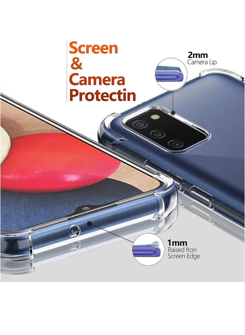 Samsung Galaxy A03S Case Cover Protective Shock Absorption Bumper soft Transparent Case (Clear) - Image 3