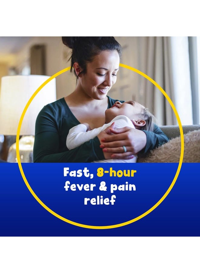 Advil أدفيل للأطفال مسكن للألم وخافض للحرارة، إيبوبروفين للأطفال خالي من الأصباغ، إيبوبروفين سائل للأطفال، عنب أبيض - 4 أونصة سائلة - Image 3