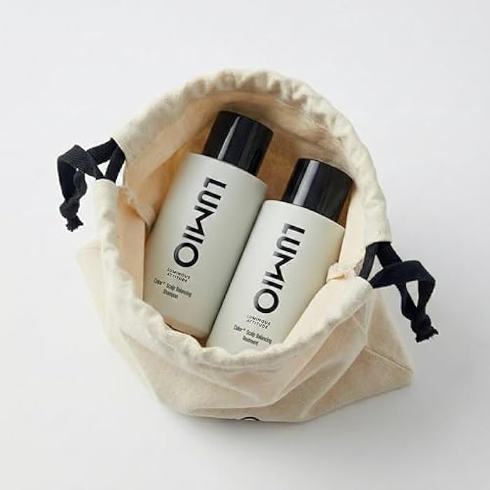LUMIO Color+ Scalp Balancing Shampoo & Treatment Set (50 ml x 2) with Pouch | Color-Safe Scalp Care for Color-Treated & Sensitive Hair | Sulfate-Free, Low-pH, K-Beauty Salon Formula - Image 1