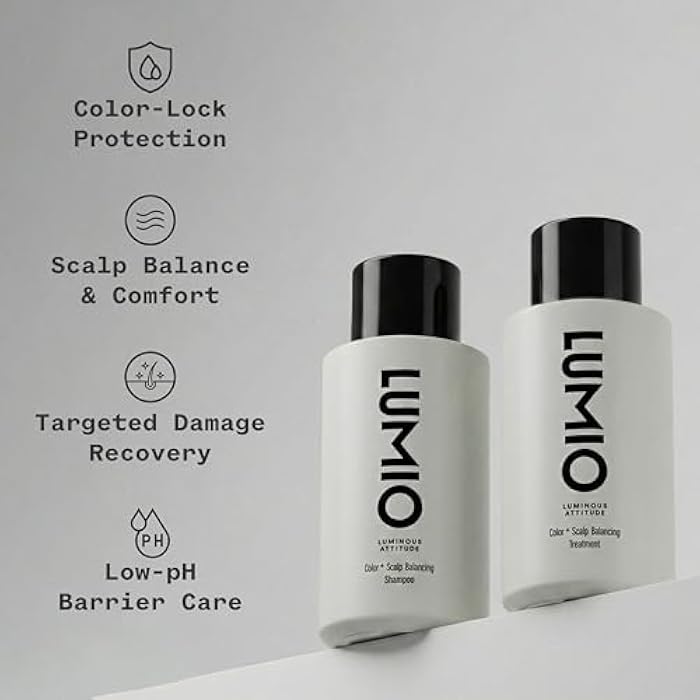 LUMIO Color+ Scalp Balancing Shampoo & Treatment Set (50 ml x 2) with Pouch | Color-Safe Scalp Care for Color-Treated & Sensitive Hair | Sulfate-Free, Low-pH, K-Beauty Salon Formula - Image 3