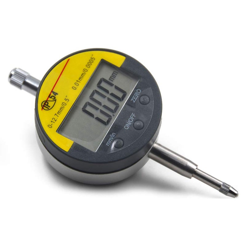 Oudtinx Digital Dial Indicator Electronic Dial Test Gauge 0.01mm/0.0005inch, 0-12.7mm，IP54 Waterproof and Dust Proof - Image 1