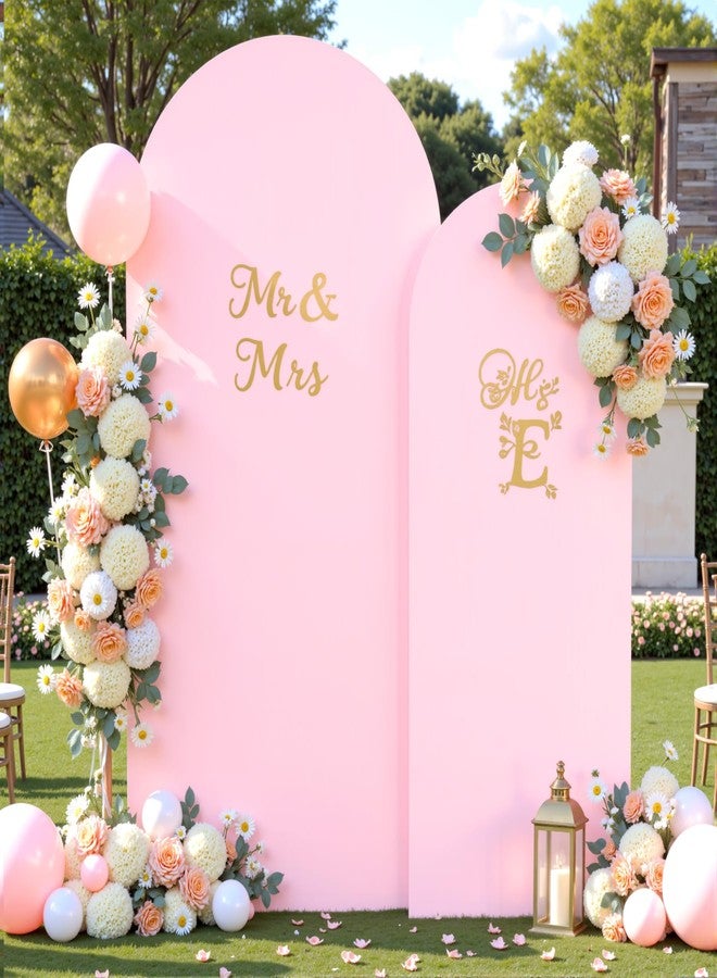 Suppromo Pink Purple Arch Cover 2 Set-7.2 and 6ft Arch Backdrop Cover Spandex Fitted Baby Shower Arch Stand Covers for Girls Birthday Party Wedding Bridal Shower Banquet Photo Arch Covers Stretchy Backdrop - Image 4