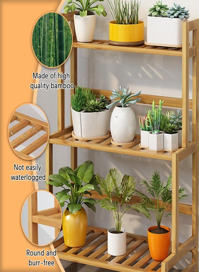 Simcat Plant Stand Indoor - Plant Stand Outdoor for Multiple Plants Wood Plant Shelf Multi-tier Planter Stand Flower Stand for Patio Garden Living Room Balcony Bedroom (3 layers- 60 * 33 * 72cm) - Image 3