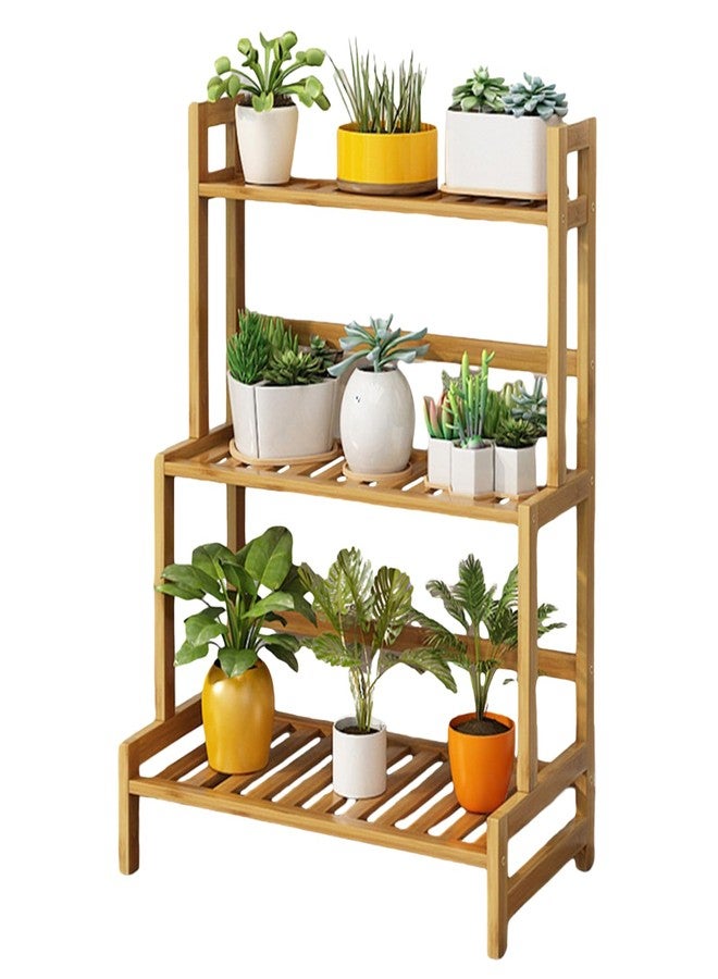 Simcat Plant Stand Indoor - Plant Stand Outdoor for Multiple Plants Wood Plant Shelf Multi-tier Planter Stand Flower Stand for Patio Garden Living Room Balcony Bedroom (3 layers- 60 * 33 * 72cm) - Image 1
