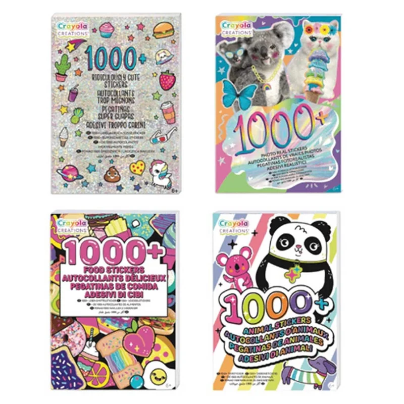 Crayola Crayola Fashion Angels Sticker Album – 1000+ Colourful Stickers for Kids & Teens | Assorted Themes Book for Scrapbooking, Journals, DIY Crafts & Creative Fun - Pack of 1