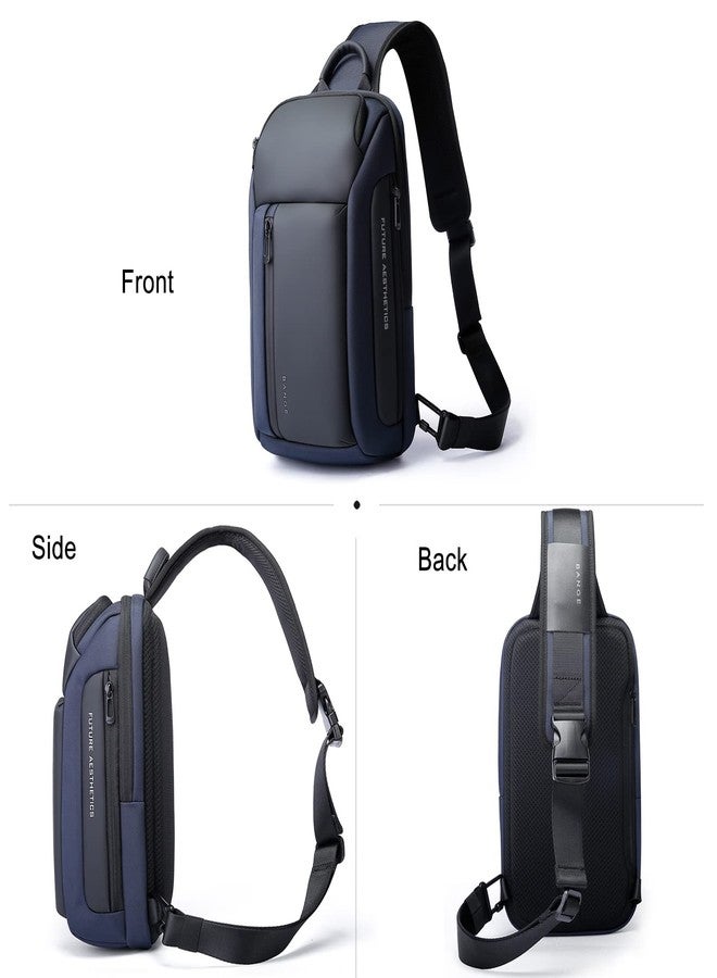 FANDARE Sling Bags Business Chest Pack Men One Shoulder Backpacks Unbalance Ultralight Sport Crossbody Bags for Work Commuter Outdoor Travel Running Gym Daypacks Waterproof Polyester Blue - Image 5