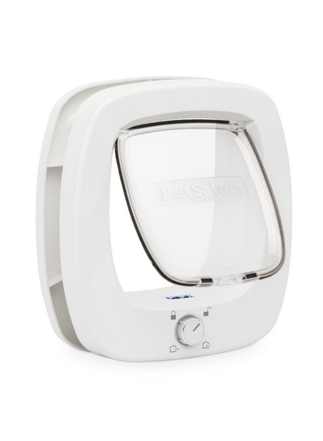 بيت سيف باب PetSafe للقطط الكبيرة - باب متعدد الحيوانات الأليفة، باب للقطط بقفل مصنوع للاستخدام الداخلي والخارجي، مناسب للحيوانات الأليفة التي يصل وزنها إلى 25 رطلاً، قفل دفع ودوران في 4 اتجاهات لمزيد من الأمان - غطاء إغلاق ناعم لمزيد من الأمان - Image 1