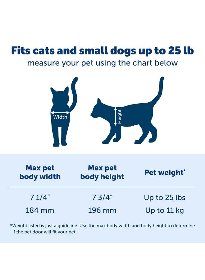 بيت سيف باب PetSafe للقطط الكبيرة - باب متعدد الحيوانات الأليفة، باب للقطط بقفل مصنوع للاستخدام الداخلي والخارجي، مناسب للحيوانات الأليفة التي يصل وزنها إلى 25 رطلاً، قفل دفع ودوران في 4 اتجاهات لمزيد من الأمان - غطاء إغلاق ناعم لمزيد من الأمان - Image 5