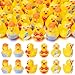 GGSTDDUP 60pcs Summer Beach Resin Ducks Funny Tiny Ducks for Hiding Miniature Duck Toy Figurines Novelty Summer Beach Swimming Pool Cruise Party Favors Gift Decoration 3 Styles - Image 2