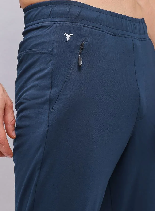 Technosport Solid 4-Way Stretch Track Pants by Styli