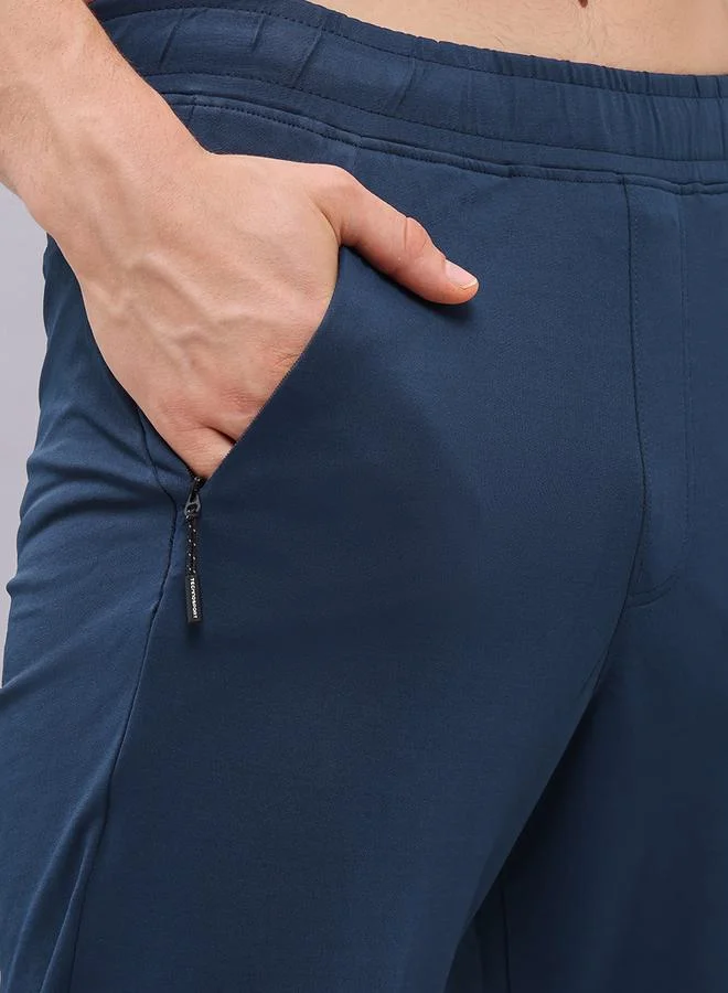 Technosport Solid 4-Way Stretch Track Pants by Styli
