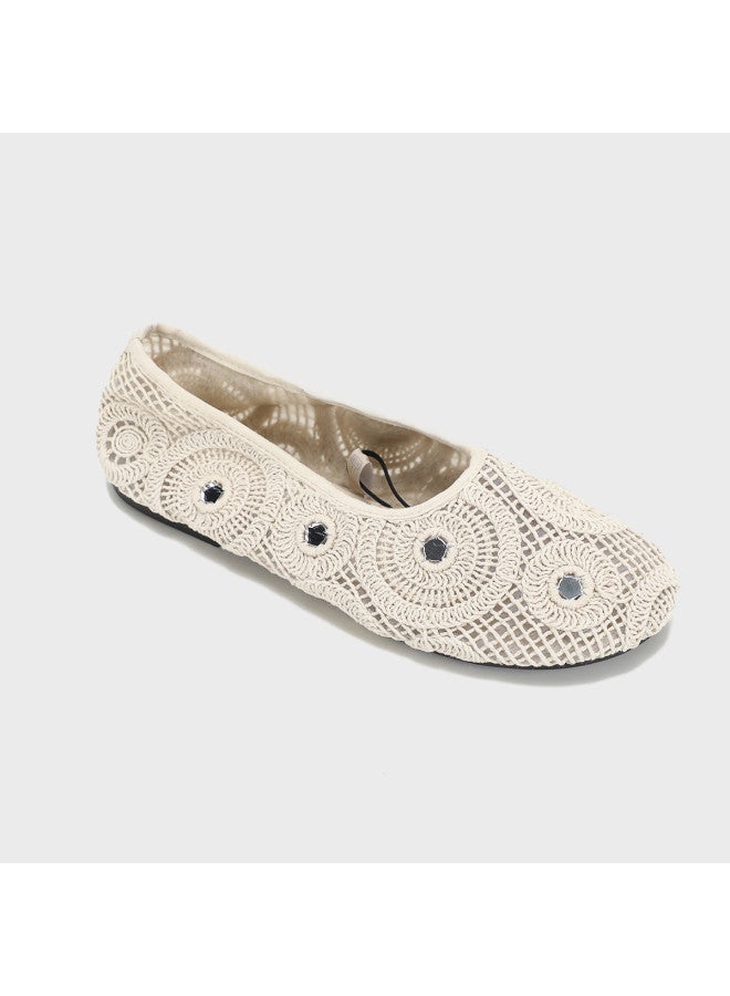 Zara Spring New Small Batch Women's Casual Versatile Boho Knitted Flats - Image 4