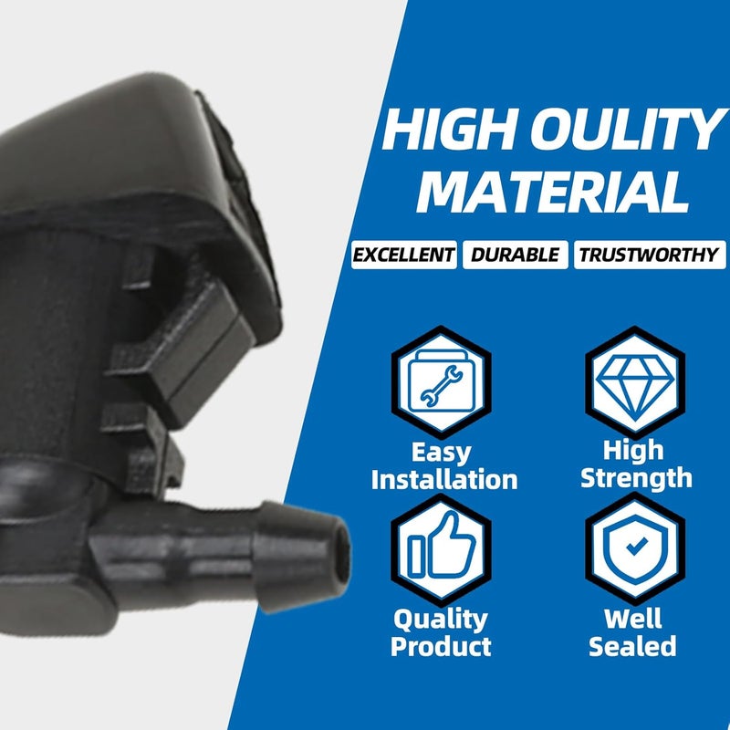 MITZONE Windshield Washer Nozzle Kit - Compatible with 2008-2010 Ford F250, F350, F450, F550 Super Duty - Replace 7C3Z-17603-A - Image 4