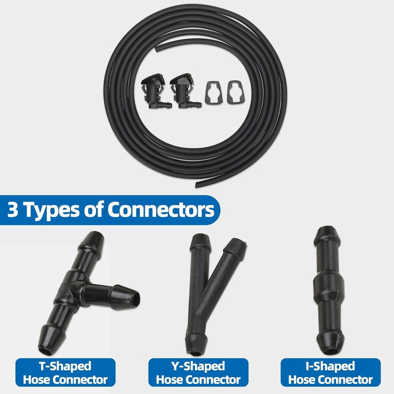 MITZONE Windshield Washer Nozzle Kit - Compatible with 2008-2010 Ford F250, F350, F450, F550 Super Duty - Replace 7C3Z-17603-A - Image 5