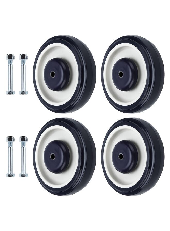 4 Pack Shopping Cart Replacement Wheels, 5 Inch Heavy Duty Stem Caster Wheels  - Image 1