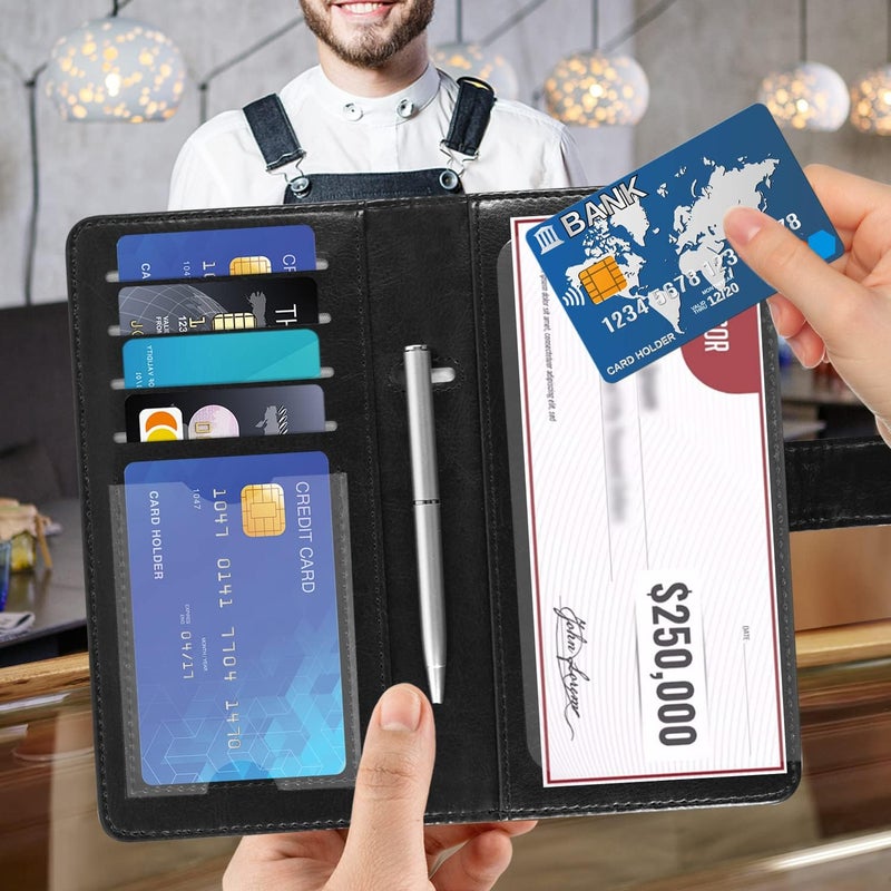 ACdream Checkbook Cover, Leather RFID Blocking Check Book Wallet - Image 2
