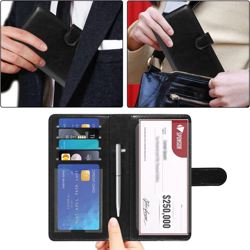 ACdream Checkbook Cover, Leather RFID Blocking Check Book Wallet - Image 5
