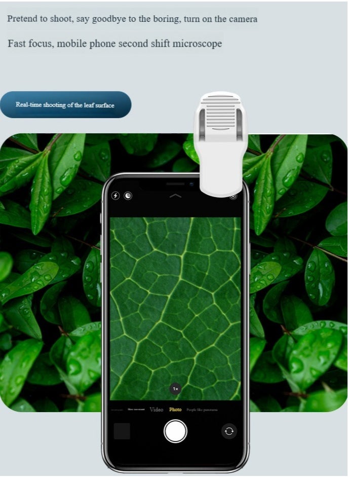 Mini Pocket Microscope Kit Portable Laboratory Microscope with LED Light, Portable Science Microscope for Children's Science Practice
