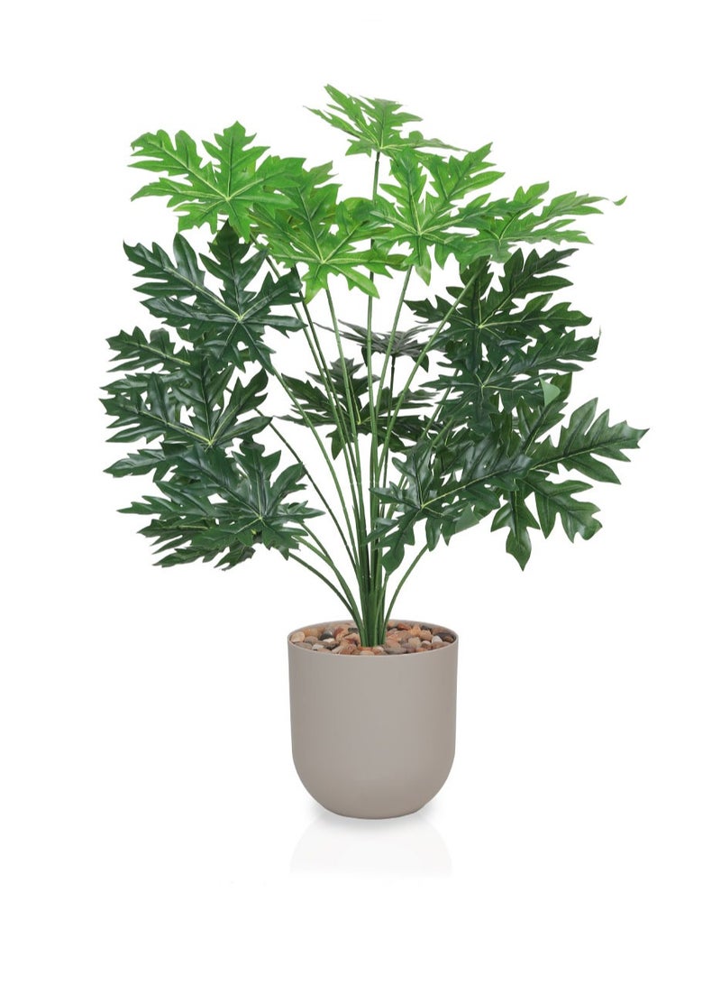 Alrassi Artificial Papaya Leaf Plant – 85 cm Height – A Stylish Tropical Touch for Indoor Spaces          Ask ChatGPT  - Image 1