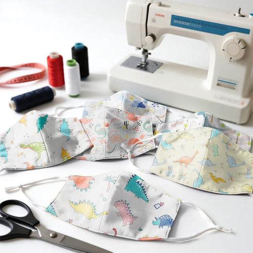 Aubliss 8pcs Fat Quarter Fabric Bundles 100% Cotton 19.6'' x 19.6''(50cm x 50cm) Quilting Cotton Craft Fabric Pre-Cut Squares Sheets for Patchwork Sewing Quilting Crafting(Dinosaur) - Image 4