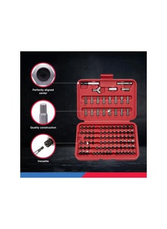 Neiko 10048A Security Bit Set 100-Piece Set Cr-V Steel 1/4-inch Adapters Phillips Slotted Hex Torx Star Tamperproof Pozi Square Spanner Torque Tri-Wing Clutch Spline Wing Nut, Security Torx Bit Set  - Image 4