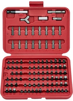 Neiko 10048A Security Bit Set 100-Piece Set Cr-V Steel 1/4-inch Adapters Phillips Slotted Hex Torx Star Tamperproof Pozi Square Spanner Torque Tri-Wing Clutch Spline Wing Nut, Security Torx Bit Set  - Image 1