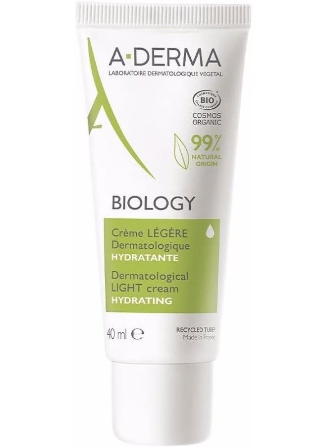 A-Derma Biology Light Moisturizing Dermatological Cream 40 ml