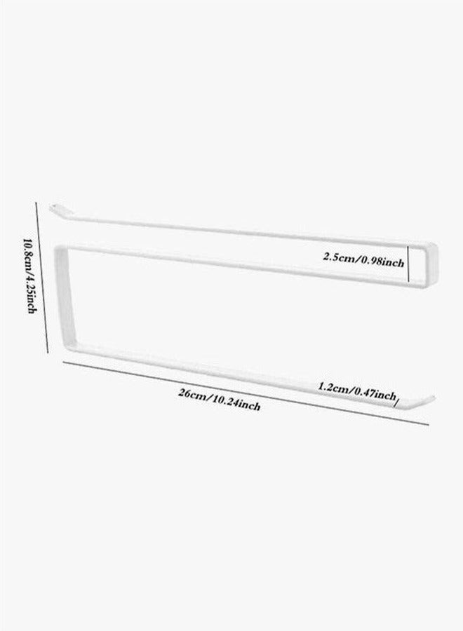 RollsTimi  Iron Roll Paper Rack Kitchen Cabinet Hanging Towel Rack White - Image 2