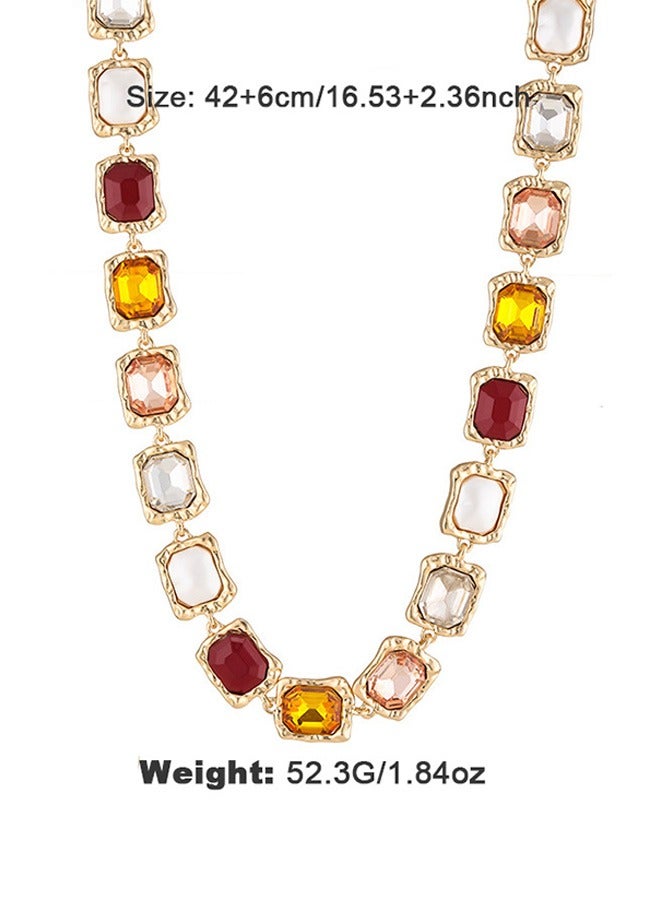 جيوان العلامة التجارية الجديدة تصميم الزجاج الملون قلادة الماس هدية لزوجة صديقته - Image 2