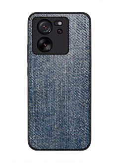 Stylizedd Rugged Black Edge case for Xiaomi 13T / Xiaomi 13T Pro, Slim fit Soft Case Flexible Rubber Edges Anti Drop TPU Gel Thin Cover - Dark Denim Print  - Image 1