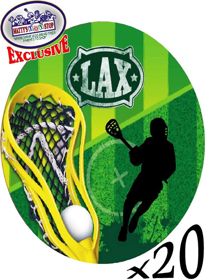 Matty's Toy Stop Deluxe Lacrosse (LAX) Theme Party Supplies Set for 20 People, Includes 20 Large Plates, 20 Small Plates, 20 Napkins, 20 Cups & 2 Table Covers - Perfect for Gameday or Birthday (82 Pieces Total) - Image 2