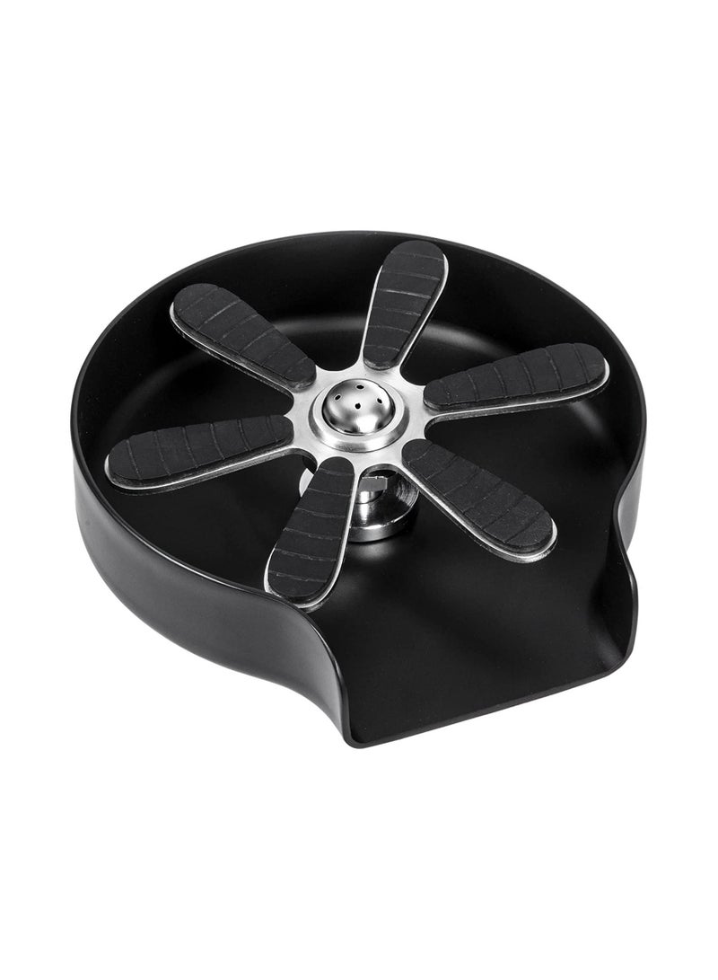 SYOSI Ever variety Cup Cleaner for Sink, High-quality 304 stainless steel glass rinser, Black cup rinser for sink, High-pressure Glass Washer for Sink, Bottle Washer and Cup Cleaner with Silicone Arms - Image 1