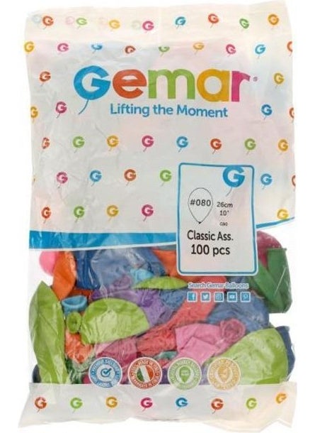 Gemar G90 Balloon 100 Pcs Mixed Color  - Image 1