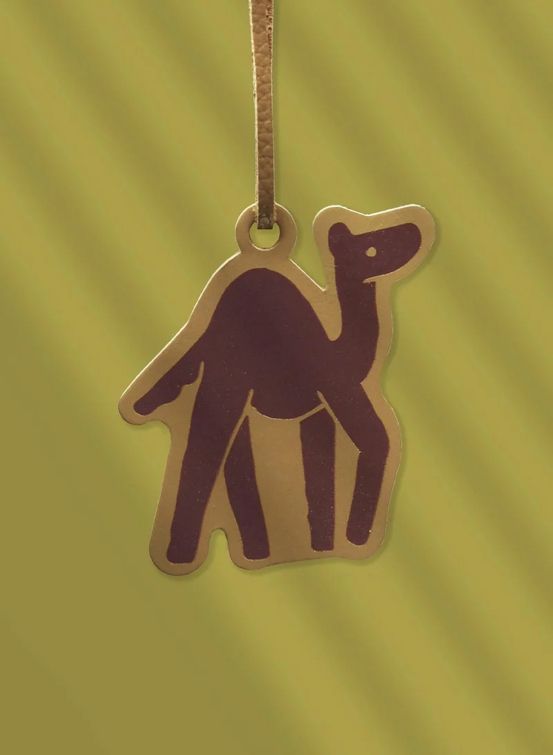 Little Majlis Leather charm, Camel