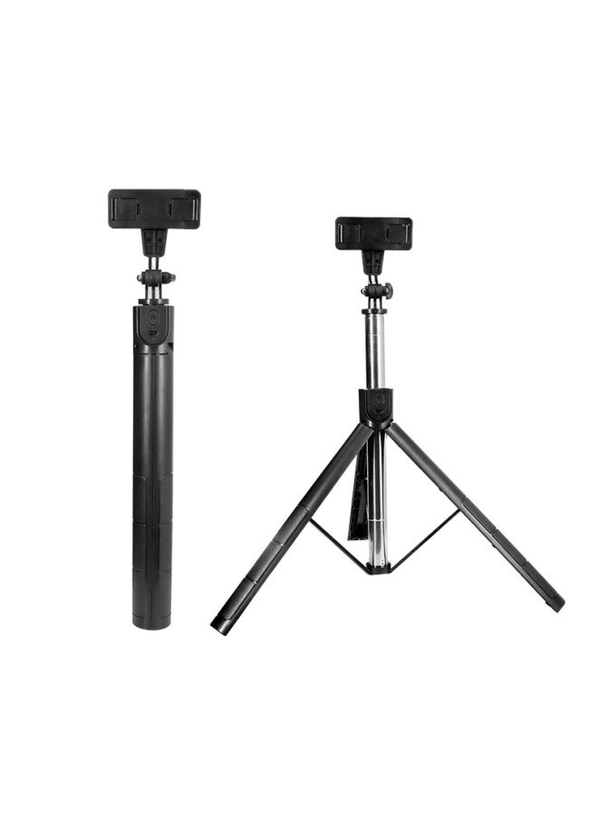 Generic Tripod Mobile Phone Selfie Stick Bluetooth Live Camera Universal Stand Portable Anti-shake Selfie Artifact Without Light-color:With Light  - Image 2