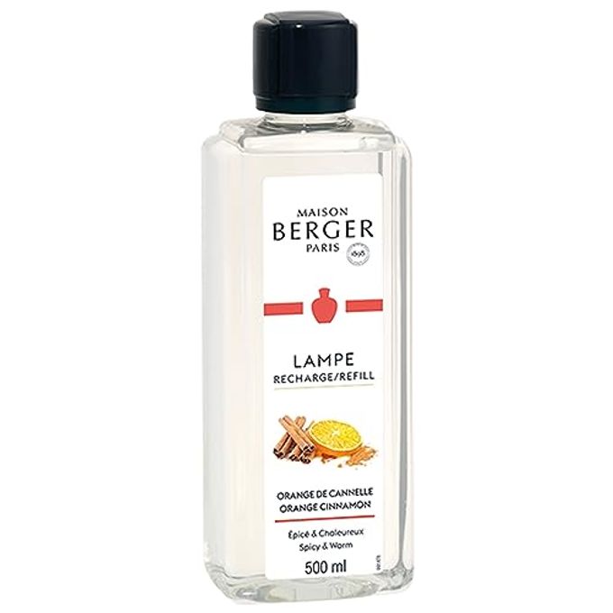 Maison Berger Orange Cinnamon Lampe Berger Fragrance Refill for Home Fragrance Oil Diffuser 16.9 Fluid Ounces 500 milliliters - Image 1