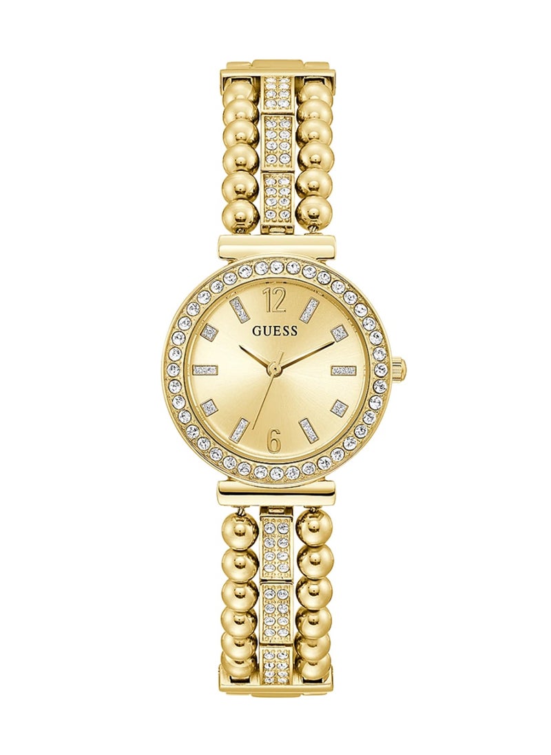 GUESS Ladies Gala Gold Tone Analog Quartz Stainless Steel Watch GW0401L2 - 30mm  - Image 1